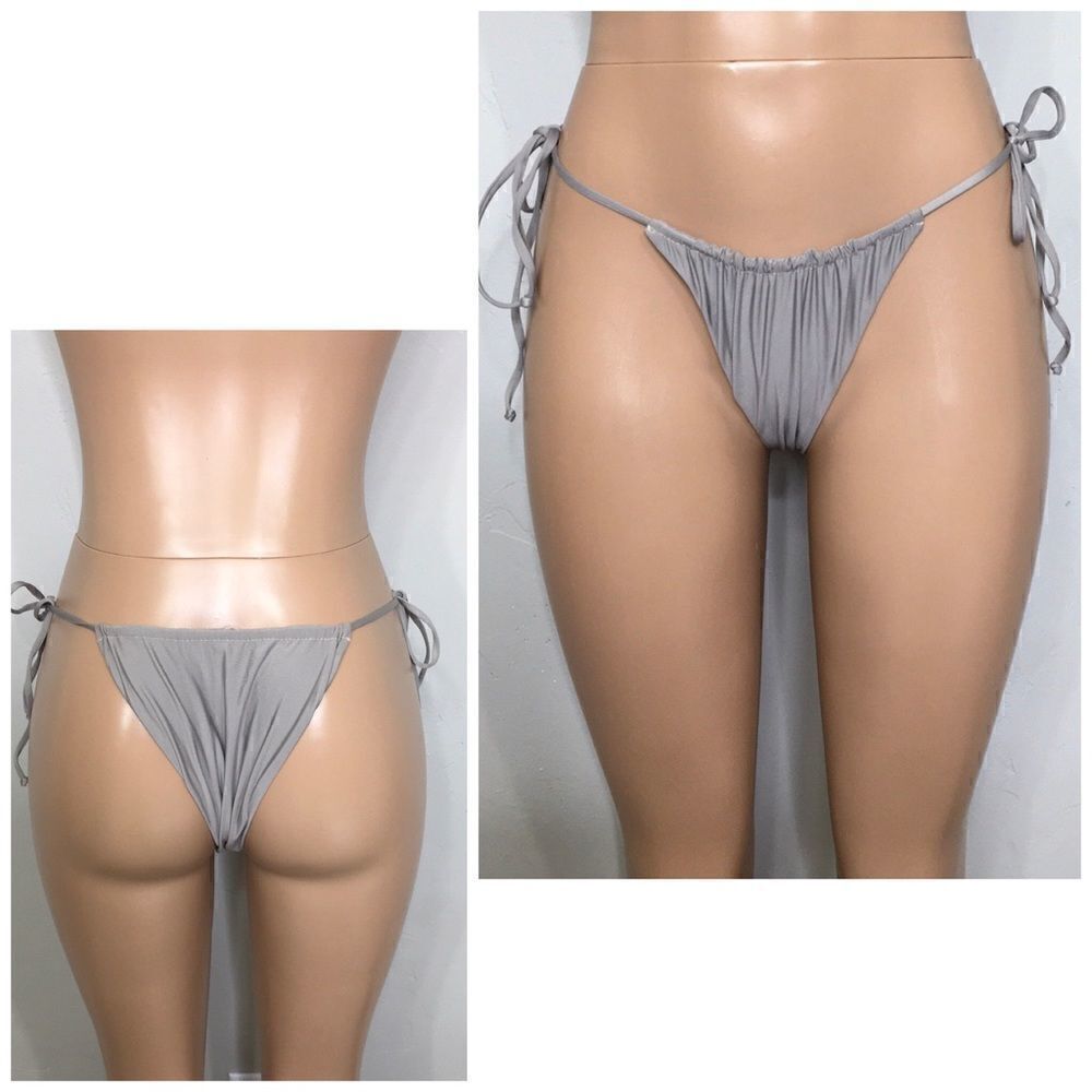 New. Taupe teeny string bikini bottom.